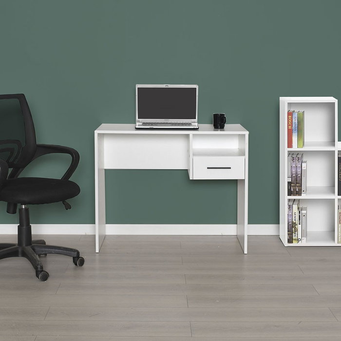 Hanah Home Cms-105-Bb-1 Mesa de Estudio Blanca 90x75x52 cm